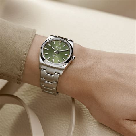 rolex op 34 green|Rolex oyster perpetual 34 price.